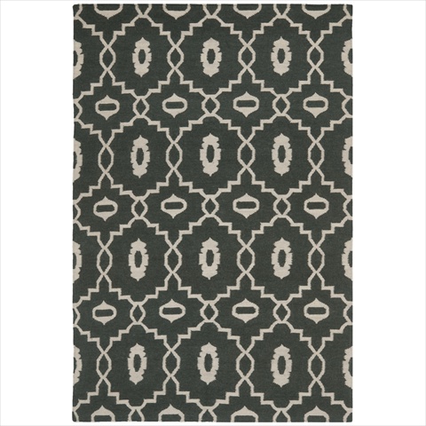 Dhu205c-5 5 Ft. X 8 Ft. Medium Rectangle Contemporary Dhurries, Chocolate And Ivory, Flatweave Rug