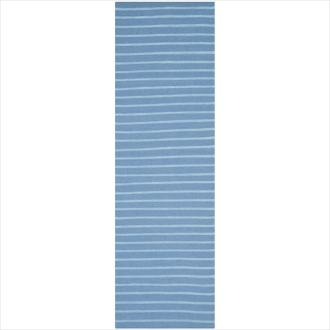 Dhu313a-26 2 Ft. -6 In. X 6 Ft. Runner Contemporary Dhurries, Blue, Flatweave Rug