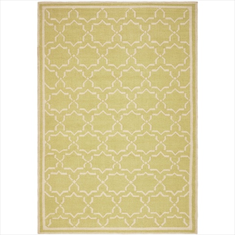 Dhu545c-10 10 Ft. X 14 Ft. Large Rectangle Contemporary Dhurries, Light Green And Ivory, Flatweave Rug