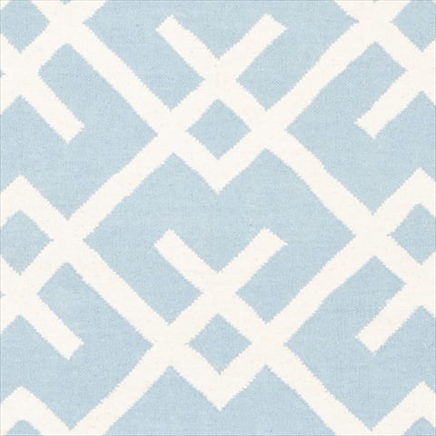 Dhu552b-5 5 Ft. X 8 Ft. Medium Rectangle Contemporary Dhurries, Light Blue And Ivory, Flatweave Rug