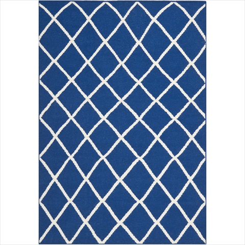 Dhu565a-3 3 Ft. X 5 Ft. Small Rectangle Contemporary Dhurries, Dark Blue, Flatweave Rug