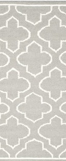Dhu625b-24 2 Ft. -6 In. X 4 Ft. Runner Contemporary Dhurries, Grey And Ivory, Flatweave Rug
