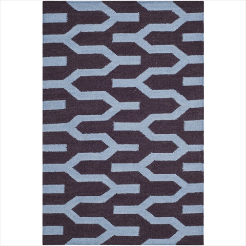 Dhu630b-24 2 Ft. -6 In. X 4 Ft. Runner Contemporary Dhurries, Purple And Blue, Flatweave Rug