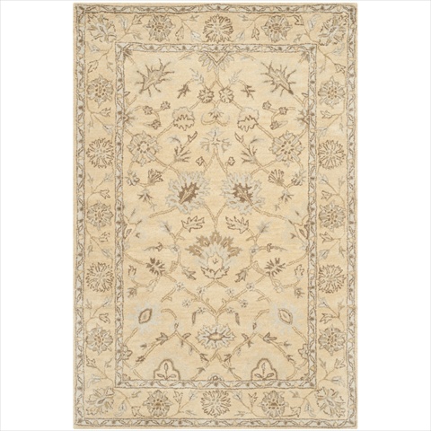 Wyd205a-4 4 X 6 Ft. Small Rectangle Contemporary Wyndham Light Gold & Light Gold Hand Tufted Rug