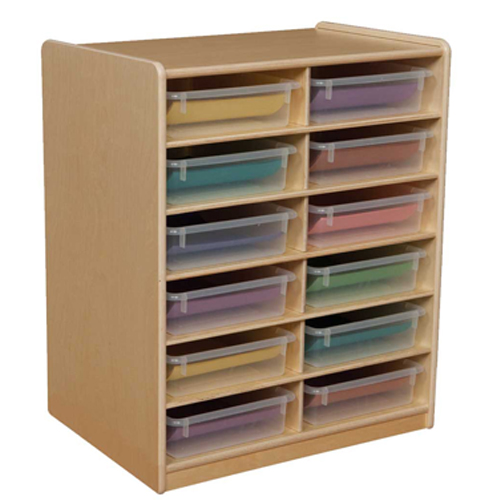 17261 12 3 In. Letter Tray Storage Unit With Translucent Trays