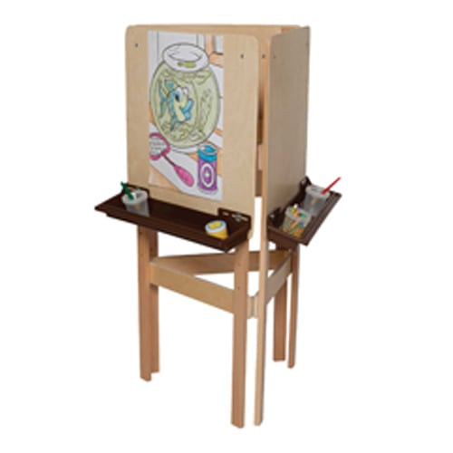 18700bn 3-way Adjustable Easel With Plywood & Brown Trays