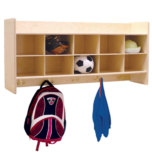C51409f Wall Locker & Cubby Storage Without Trays, Assembled