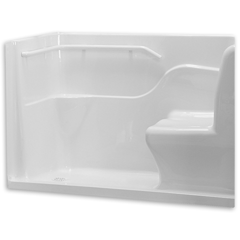 3060sh.rw Acrylic 60 X 30 X 37 Seated Shower With Right Hand Drain - White