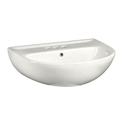0467004.020 Evolution 22 In. Pedestal Lavatory Sink With 4 In. Centers Faucet Holes - White
