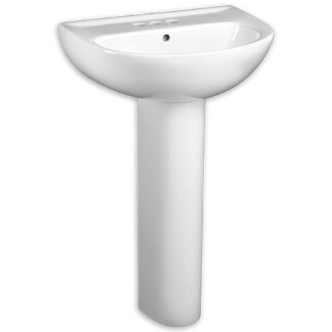 0468100.020 Evolution 24 In. Pedestal Lavatory Sink Combo - White