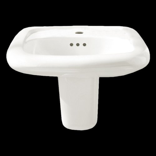 0954904ec.020 Murro Wall Mounted Everclean Lavatory Sink With 4 In. Center Faucet Holes Less Overflow - White