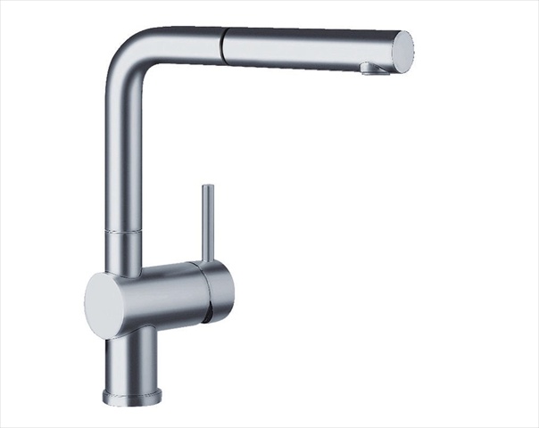 441197 Linus Single Handle Pullout Kitchen Faucet - Satin Nickel