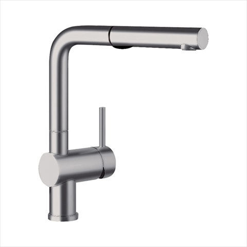 441404 Linus Kitchen Faucet With Pullout Dual Spray And Metal Lever Handle - Satin Nickel
