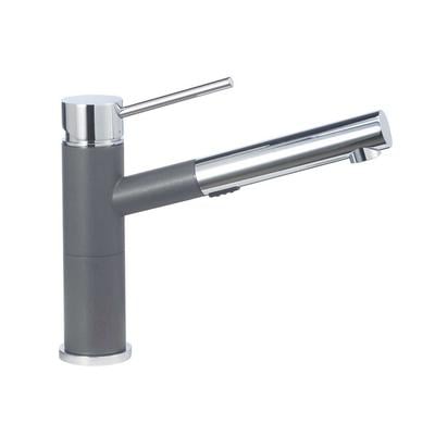 Alta Kitchen Faucet With Pullout Dual Spray - Cinder With Chrome Mix