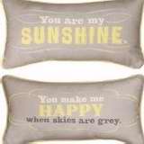 111612 You Are My Sunshine, Reversible 17 X 9 Pillow
