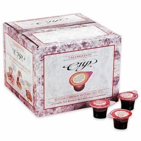 Compakmanies 091251 Communion, Celebration Cup Prefilled Juice And Wafer Box