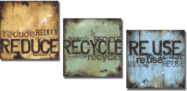 1212651s-reduce-recycle-re-use-by Wani Pasion-canvas Wall Art-3 Piece Set