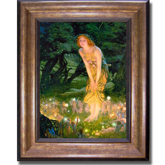 1114658br Midsummer Eve By Edward Hughes Premium Bronze Framed Canvas Wall Art
