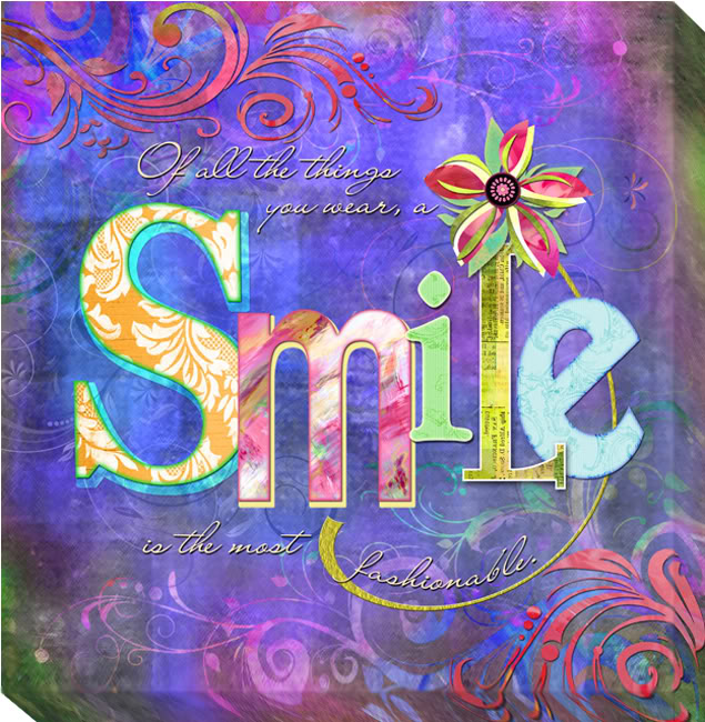 1212703g Smile Fashion By Connie Haley Premium Gallery-wrapped Canvas Giclee Wall Art
