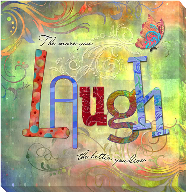 1212705g Laugh By Connie Haley Premium Gallery-wrapped Canvas Giclee Wall Art