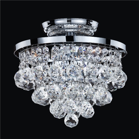 628fc10sp-7c Vista 10 In. Traditional Empire Crystal Flush Mount