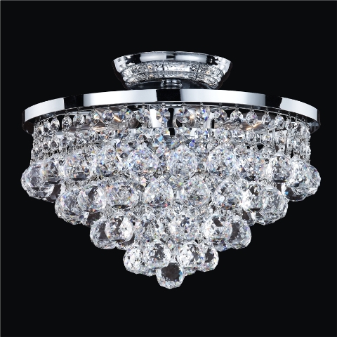 628fc13sp-7c Vista 13 In. Traditional Empire Crystal Flush Mount