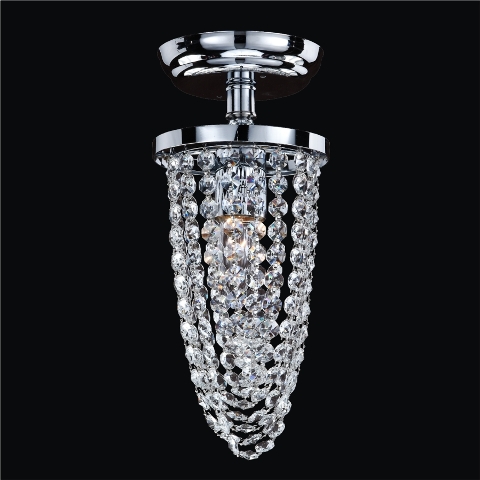 655ac6sp-7c Oasis 6 In. Traditional Crystal Flush Mount