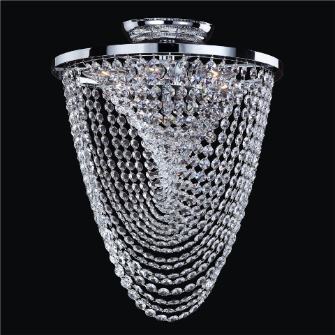 655ac13sp-7c Oasis 13 In. Traditional Crystal Flush Mount