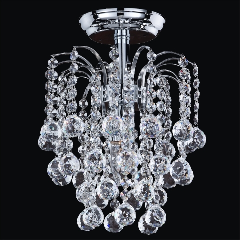532fc9sp-7c Cascade 9 In. Traditional Crystal Flush Mount
