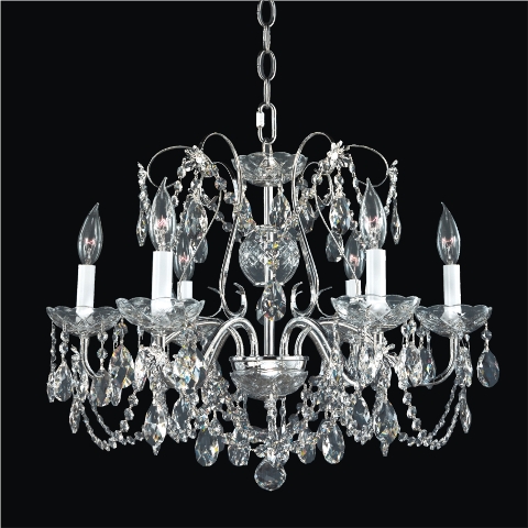 537ad6lsp-7c Crown Jewel 24 In. Traditional Crystal Chandelier