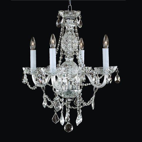 550ad4lsp-7c Crystal Palace 18 In. Traditional Crystal Arm Chandelier