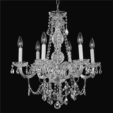 550ad6lsp-7c Crystal Palace 22 In. Traditional Crystal Arm Chandelier