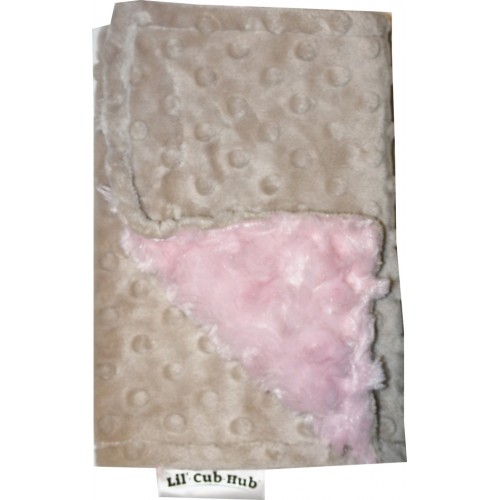 Bcmdpr Burp Cloth - Mocha Dot With Pink Rosebud Swirl