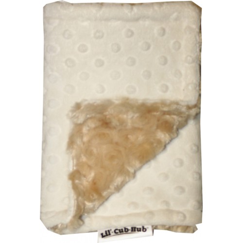 Bccdcr Burp Cloth - Cream Dot With Camel Rosebud Swirl