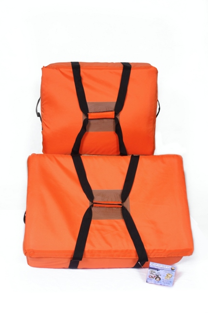 Tbk Industries Tbk7or 2 Pack Ultimate Soft Sided Cooler Large & Small Fluorescent Orange Cooler