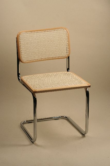 1-33-blk Breuer Side Chair Black Cane