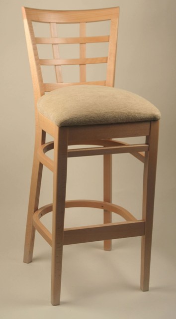 215 N-american Beauty Lattice Back Arm Chair Natural Frame