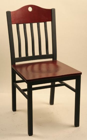 3642up-w-forest Port Chair With Upholstered Seat Walnut Frame