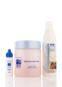 Deadsea-75 32 Oz Serenity Salt Scrub And 8 Oz Serenity Hand And Body Massage Lotion, 1 Oz Cuticle Oil Treatment