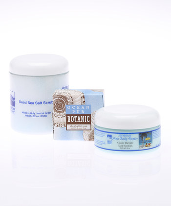 Deadsea-200 32 Oz Ocean Therapy Salt Scrub, 8 Oz Ocean Therapy Shea Butter, 6.35 Oz Ocean Pur Botanical Soap