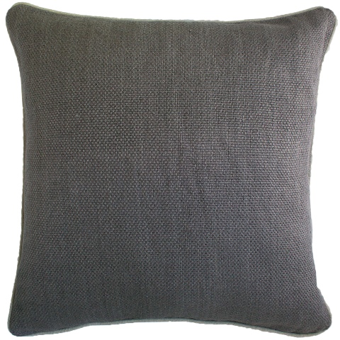 C900 Pewter Linen Basket Weave Pillow, Pewter