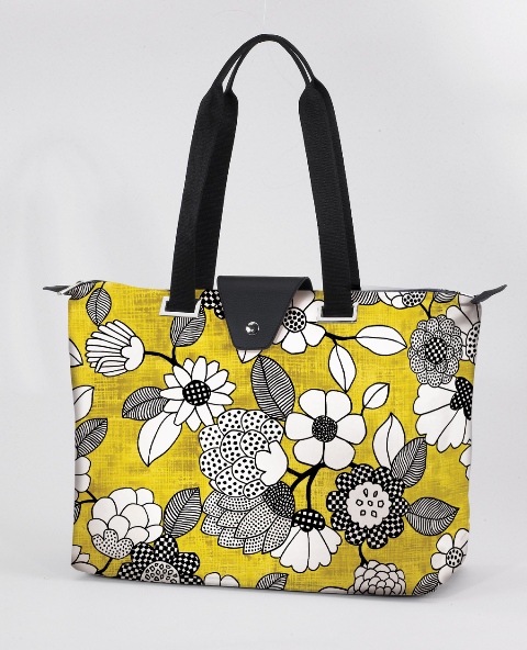 Joann Marrie Designs Hamybf Hampton Bag - Yellow And Black Floral, Pack Of 2