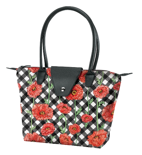 Joann Marrie Designs Nf1pc Small Fold-up Bag - Poppy Chic, Pack Of 2
