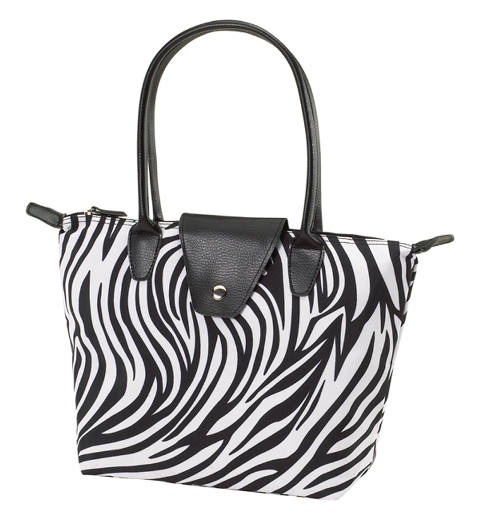 Small Fold-up Bag - Zebra, Pack Of 2