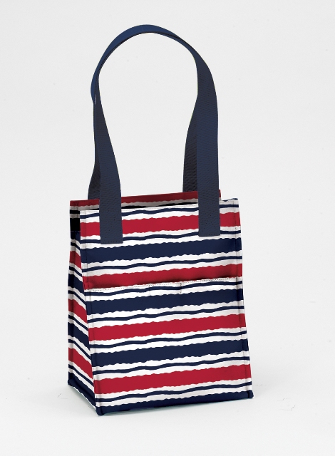 Joann Marrie Designs Nlb2ms Large Lunch Bag - Marina Stripe, Pack Of 2