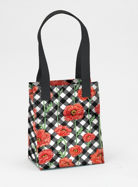 Joann Marrie Designs Nlb2pc Large Lunch Bag - Poppy Chic, Pack Of 2