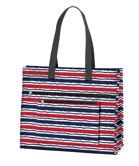 Joann Marrie Designs Nptms Insulated Tote Bag - Marina Stripe, Pack Of 2