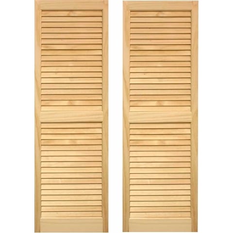 Shl39 Exterior Louvered Shutters 15 X 39 In.