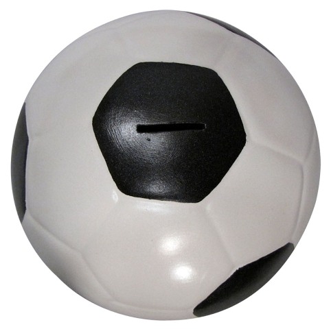 39355 Soccerball Coin Bank With Removable Bottom Stopper