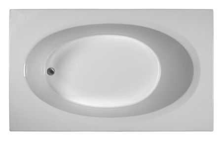 R7142erow-b Rectangular 71 X 42 In. Whirlpool Bathtub With End Drain, Biscuit Finish